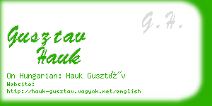 gusztav hauk business card